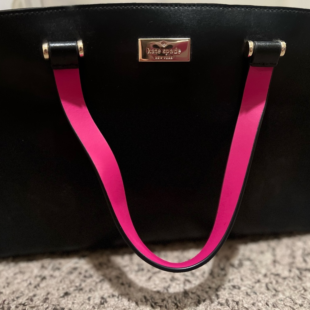 Kate spade, colors black with hot pink and gold